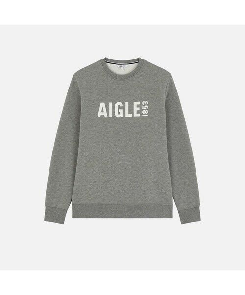 AIGLE / エーグル スウェット | ロゴプリントクルーネックスウェットシャツ トレーナー | 詳細5