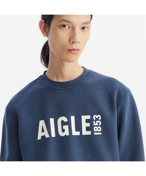 AIGLE / エーグル スウェット | ロゴプリントクルーネックスウェットシャツ | 詳細10