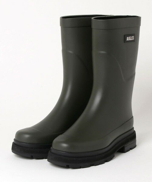 AIGLE/エーグル チャンキーヒール ミッドレインラバーブーツ モスグリーン 38(24.0cm) AIGLE/エーグル チャンキーヒール ミッドレインラバーブーツ モスグリーン 38(24.0cm)