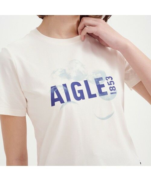 AIGLE / エーグル Tシャツ | オーガニックコットン 吸水速乾 ショートスリーブグラフィックロゴTシャツ | 詳細4