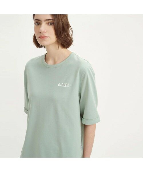 AIGLE / エーグル Tシャツ | UVカット 吸水速乾 クルーネックロゴTシャツ | 詳細10