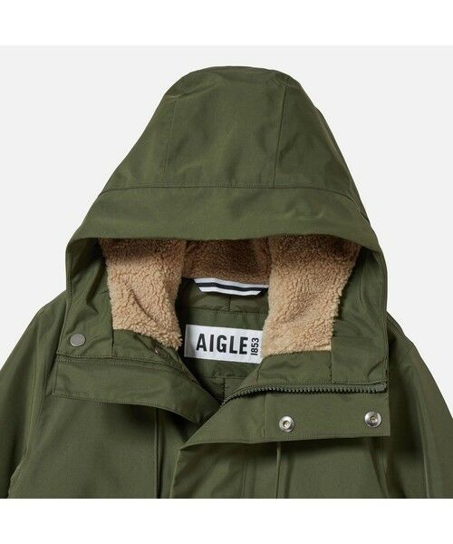 G3227*AIGLE エーグル☆ナイロンジャケット☆コート☆紺ネイビー☆S