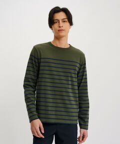 ヤーンダイロングスリーブボーダーTシャツ RP