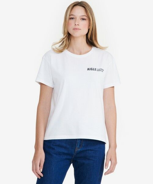 AIGLE / エーグル Tシャツ | オーガニックコットン ワンポイントロゴ クルーネック 半袖Tシャツ | 詳細5