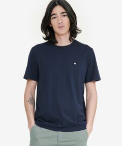 オーガニックコットン ワンポイントロゴ クルーネック半袖Tシャツ