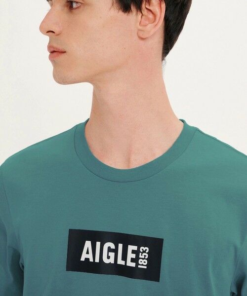 AIGLE / エーグル Tシャツ | UVカット 吸水速乾 ボックスロゴプリント クルーネック 半袖Tシャツ | 詳細6