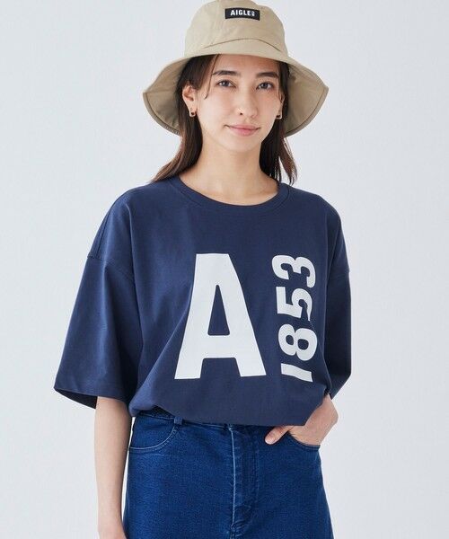 AIGLE / エーグル Tシャツ | 【EC限定】 オーガニックコットン オーバーサイズ ビッグロゴ 半袖Tシャツ | 詳細10