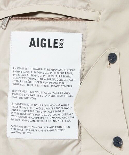 AIGLE / エーグル トレンチコート | GORE-TEX ゴアテックス 防水 防風 透湿 フーデッド ショートトレンチコート | 詳細9