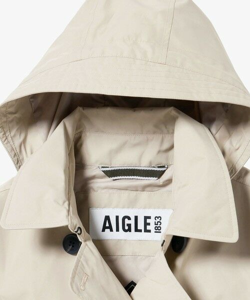 AIGLE / エーグル トレンチコート | GORE-TEX ゴアテックス 防水 防風 透湿 フーデッド ショートトレンチコート | 詳細10