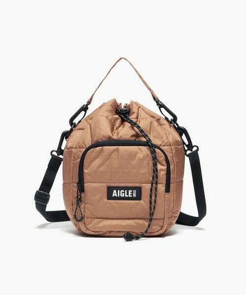 AIGLE / エーグル ショルダーバッグ | 撥水 パディング キルティング 巾着バッグ ショルダーバッグ 2WAY ミニポーチ付き | 詳細2