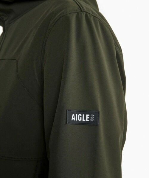 AIGLE / エーグル ナイロンジャケット | 撥水 ソフトシェル ストレッチ フリースジップアップパーカー | 詳細5