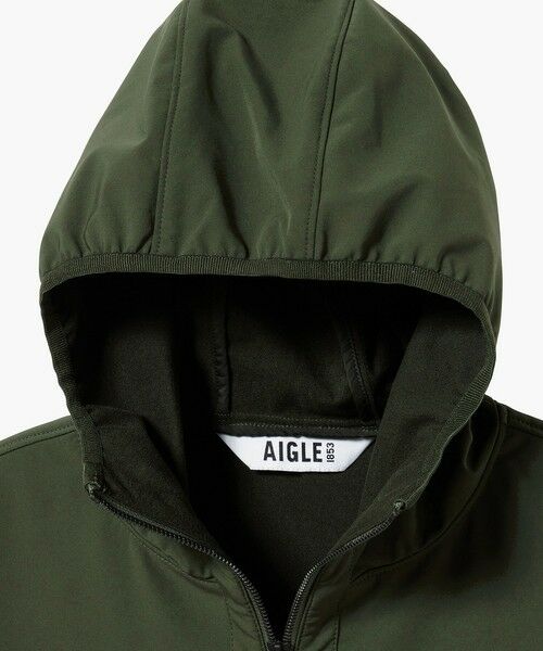 AIGLE / エーグル ナイロンジャケット | 撥水 ソフトシェル ストレッチ フリースジップアップパーカー | 詳細4