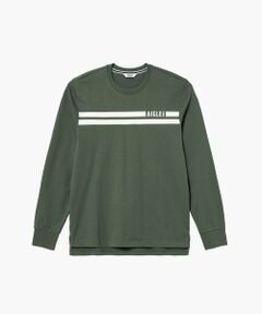 吸水速乾 UVカット オーガニックコットン ダブルフロントラインロゴ 長袖Tシャツ