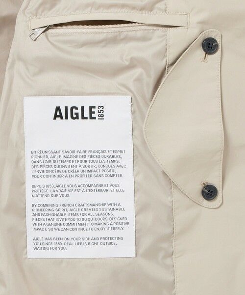 AIGLE / エーグル トレンチコート | GORE-TEX 防水 透湿 防風 ゴアテックス フーデッドロングトレンチコート | 詳細16