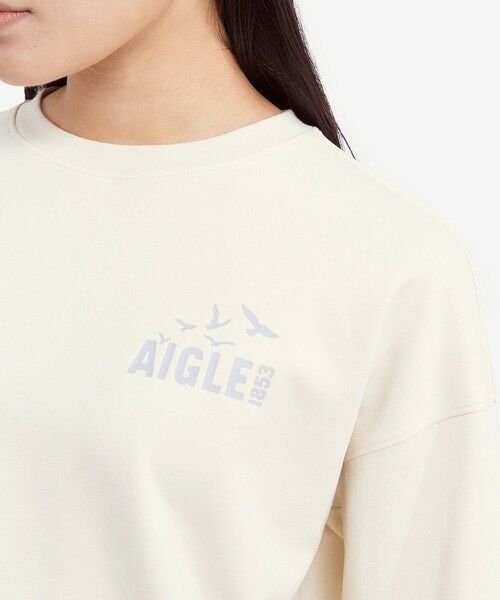 AIGLE / エーグル スウェット | UVカット ボクシーシルエット クロップド丈 ロングスリーブ スウェットTシャツ | 詳細10