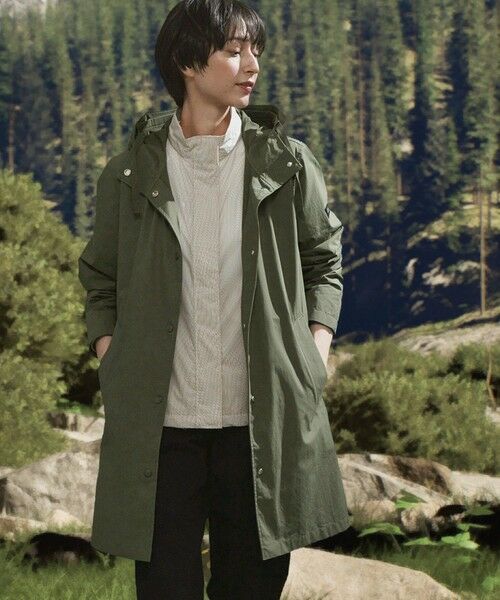 AIGLE/エーグル UVカット オーガニックコットンロング丈 フーデッドジャケット モスグリーン 36(S) AIGLE/エーグル UVカット オーガニックコットンロング丈 フーデッドジャケット モスグリーン 36(S)