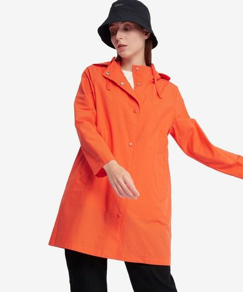 AIGLE/エーグル UVカット オーガニックコットンロング丈 フーデッドジャケット レッド 36(S) AIGLE/エーグル UVカット オーガニックコットンロング丈 フーデッドジャケット レッド 36(S)