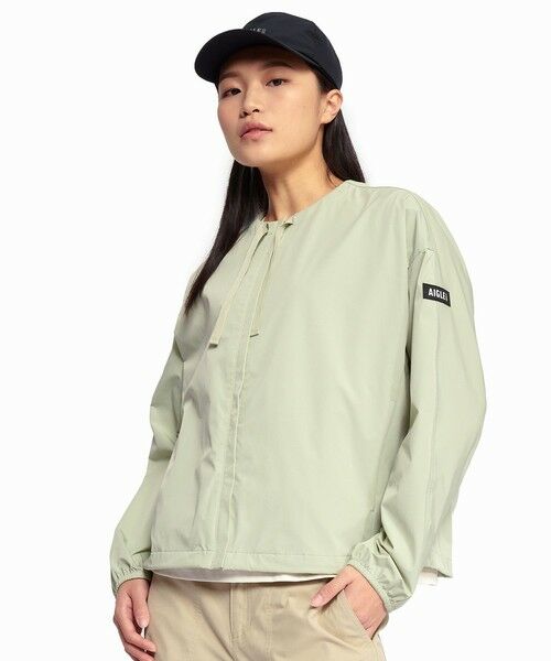 AIGLE / エーグル ノーカラージャケット | UVカット 撥水ラウンドネックジャケット | 詳細15