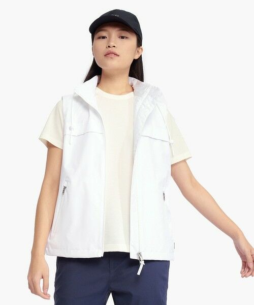 AIGLE / エーグル ベスト | 防風 透湿 撥水 防水 WINDSTOPPER ウインドストッパー スリーブレスジャケット ミリタリーベスト フード脱着可 | 詳細1