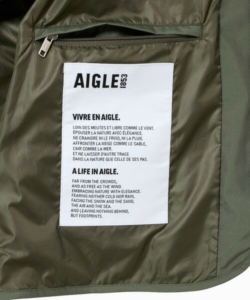 AIGLE / エーグル ベスト | 防風 透湿 撥水 防水 WINDSTOPPER ウインドストッパー スリーブレスジャケット ミリタリーベスト フード脱着可 | 詳細20