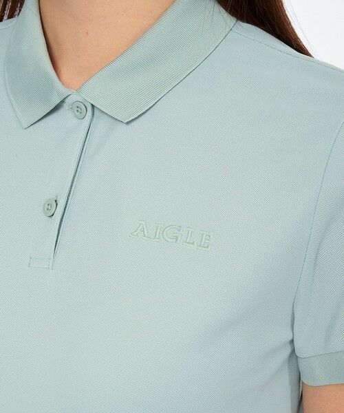 AIGLE / エーグル ポロシャツ | COOL TOUCH UVカット 吸水速乾 ワンポイントロゴ刺繍 ポロシャツ | 詳細4