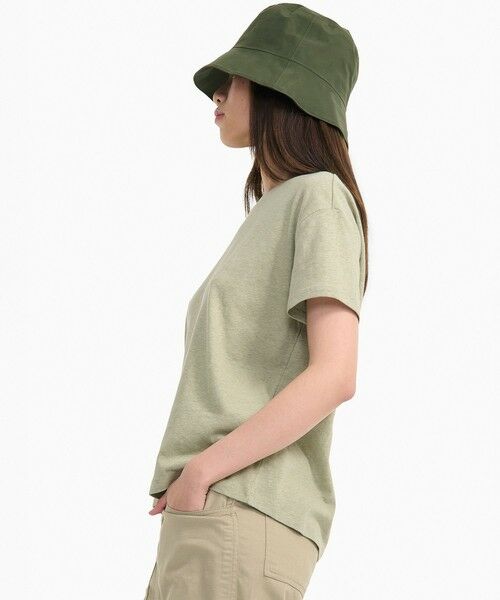 AIGLE / エーグル Tシャツ | コットンリネン トーンオントーン ワンポイント刺繍半袖Tシャツ | 詳細4