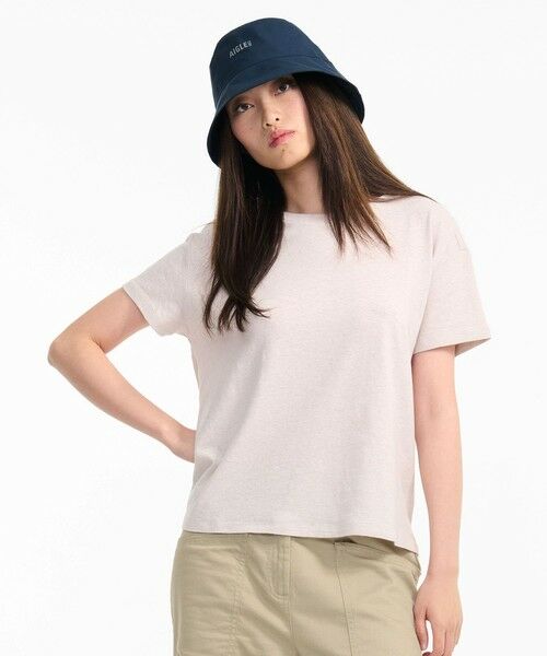 AIGLE / エーグル Tシャツ | コットンリネン トーンオントーン ワンポイント刺繍半袖Tシャツ | 詳細11