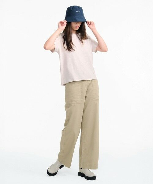 AIGLE / エーグル Tシャツ | コットンリネン トーンオントーン ワンポイント刺繍半袖Tシャツ | 詳細12