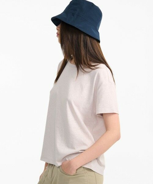 AIGLE / エーグル Tシャツ | コットンリネン トーンオントーン ワンポイント刺繍半袖Tシャツ | 詳細13