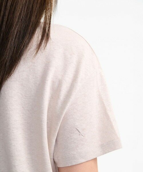 AIGLE / エーグル Tシャツ | コットンリネン トーンオントーン ワンポイント刺繍半袖Tシャツ | 詳細15