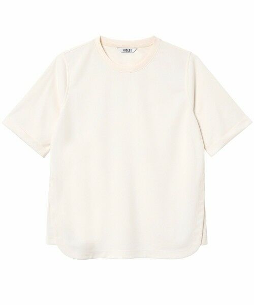 AIGLE/エーグル UVカット 接触冷感 速乾 サイドスリット ショートスリーブ 半袖Tシャツ ホワイト L AIGLE/エーグル UVカット 接触冷感 速乾 サイドスリット ショートスリーブ 半袖Tシャツ ホワイト L
