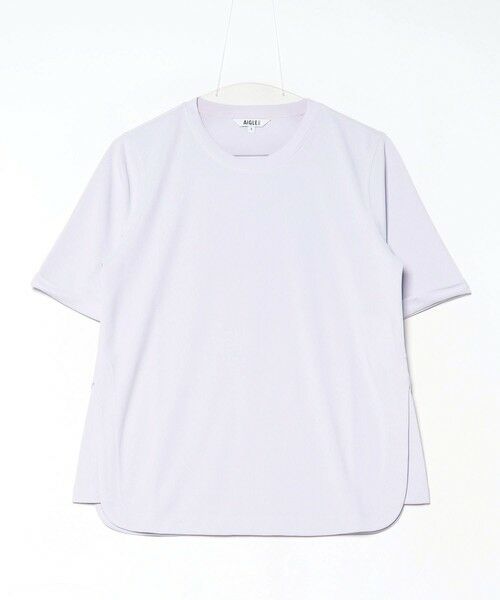 AIGLE/エーグル UVカット 接触冷感 速乾 サイドスリット ショートスリーブ 半袖Tシャツ パープル S AIGLE/エーグル UVカット 接触冷感 速乾 サイドスリット ショートスリーブ 半袖Tシャツ パープル S