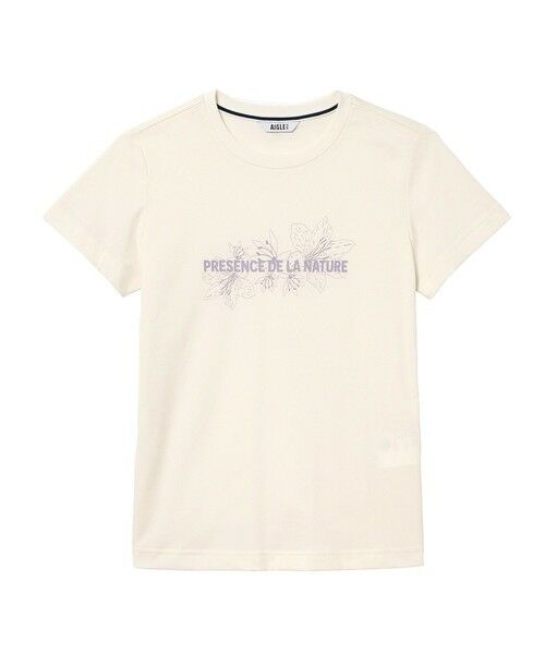 AIGLE/エーグル 速乾 抗菌 防臭 フラワープリント半袖Tシャツ ホワイト S AIGLE/エーグル 速乾 抗菌 防臭 フラワープリント半袖Tシャツ ホワイト S