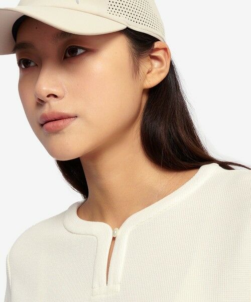 AIGLE / エーグル Tシャツ | UVカット ハーフプラケット ワッフルロングスリーブTシャツ | 詳細3