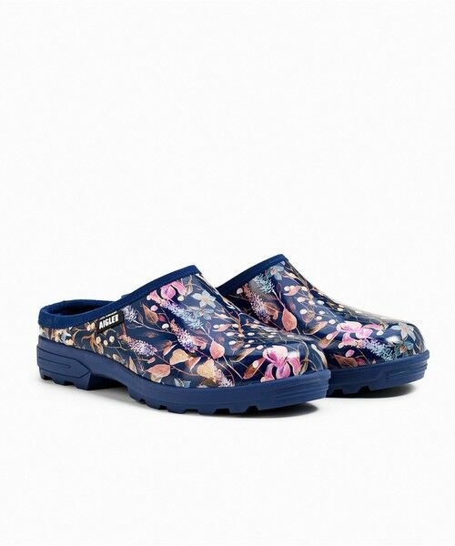 AIGLE / エーグル サンダル | レスフォーオープンクロaッグサンダル　プリント（ネイビー）