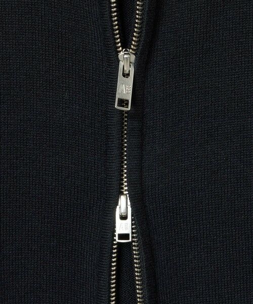 AIGLE / エーグル カーディガン・ボレロ | コットンメリノセーター ダブルジップアップブルゾン / ドライバーズニット | 詳細11