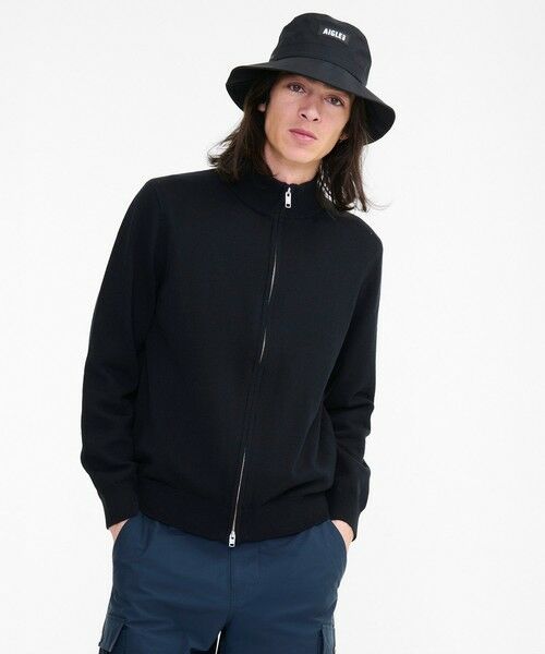 AIGLE / エーグル カーディガン・ボレロ | コットンメリノセーター ダブルジップアップブルゾン / ドライバーズニット | 詳細2