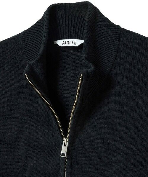 AIGLE / エーグル カーディガン・ボレロ | コットンメリノセーター ダブルジップアップブルゾン / ドライバーズニット | 詳細9