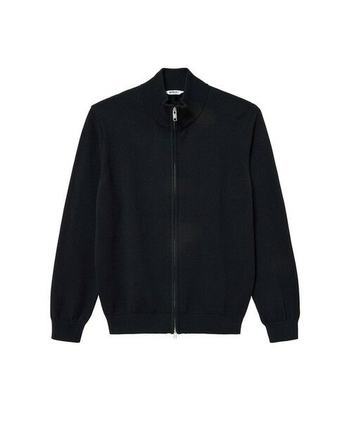 AIGLE/エーグル コットンメリノセーター ダブルジップアップブルゾン / ドライバーズニット ブラック M(日本サイズL) AIGLE/エーグル コットンメリノセーター ダブルジップアップブルゾン / ドライバーズニット ブラック M(日本サイズL)