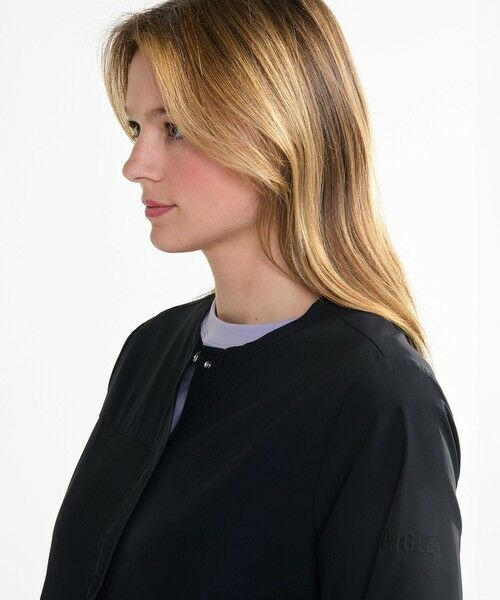 AIGLE / エーグル ノーカラージャケット | 撥水 UVカット ワンポイントロゴ刺繍 ノーカラージャケット | 詳細4