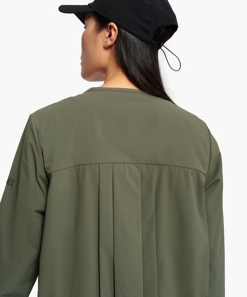 AIGLE / エーグル ノーカラージャケット | 撥水 UVカット ワンポイントロゴ刺繍 ノーカラージャケット | 詳細11