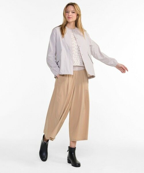 AIGLE / エーグル ノーカラージャケット | 撥水 UVカット ワンポイントロゴ刺繍 ノーカラージャケット | 詳細13