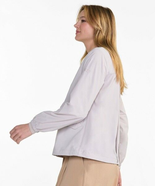 AIGLE / エーグル ノーカラージャケット | 撥水 UVカット ワンポイントロゴ刺繍 ノーカラージャケット | 詳細14