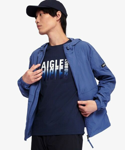 AIGLE / エーグル ナイロンジャケット | UVカット 撥水ライトウェイトフーデッド ナイロンジャケット | 詳細3