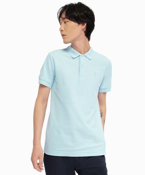 AIGLE/エーグル 速乾 接触冷感 UVカット クールマックス ピケポロシャツ ブルー L AIGLE/エーグル 速乾 接触冷感 UVカット クールマックス ピケポロシャツ ブルー L