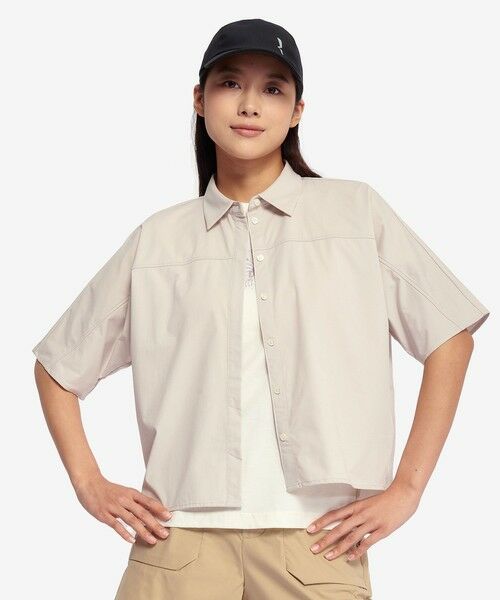 AIGLE/エーグル UVカット 吸水速乾 オーバーサイズ半袖シャツ オフホワイト 40(L) AIGLE/エーグル UVカット 吸水速乾 オーバーサイズ半袖シャツ オフホワイト 40(L)
