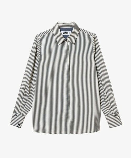 AIGLE / エーグル シャツ・ブラウス | 吸水速乾 クールマックスストライプシャツ | 詳細3