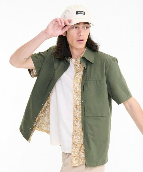 AIGLE / エーグル シャツ・ブラウス | 吸水速乾性 UVカット ショートスリーブシャツ | 詳細1