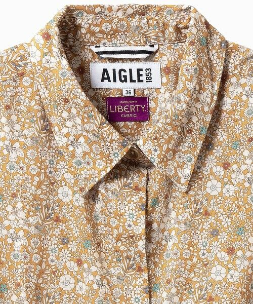 AIGLE / エーグル ミニ丈・ひざ丈ワンピース | 花柄 フラワー リバティロングシャツドレス / シャツワンピース | 詳細2
