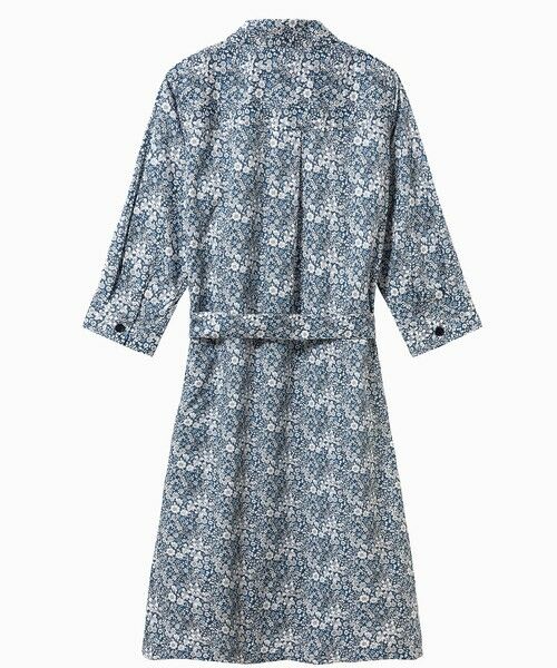 AIGLE / エーグル ミニ丈・ひざ丈ワンピース | 花柄 フラワー リバティロングシャツドレス / シャツワンピース | 詳細11